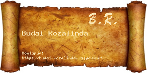 Budai Rozalinda névjegykártya